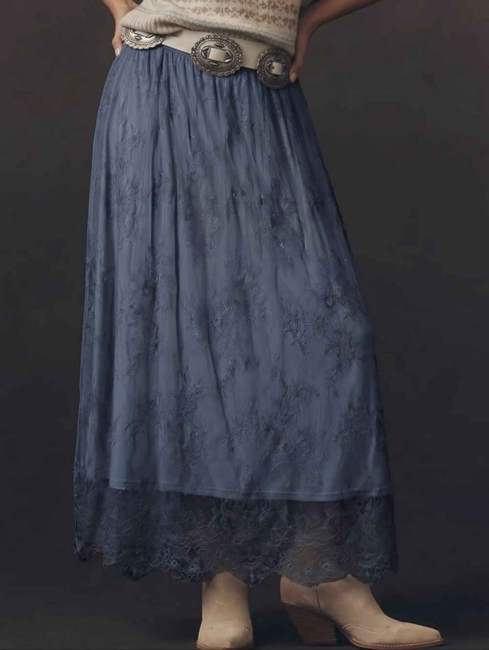 Bohemian Lace Maxi Skirt - Picture 2 of 5